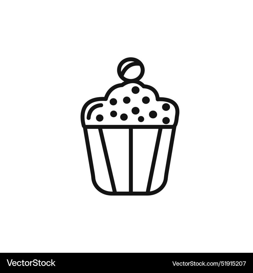 Muffin icon set collection for web Vector Image