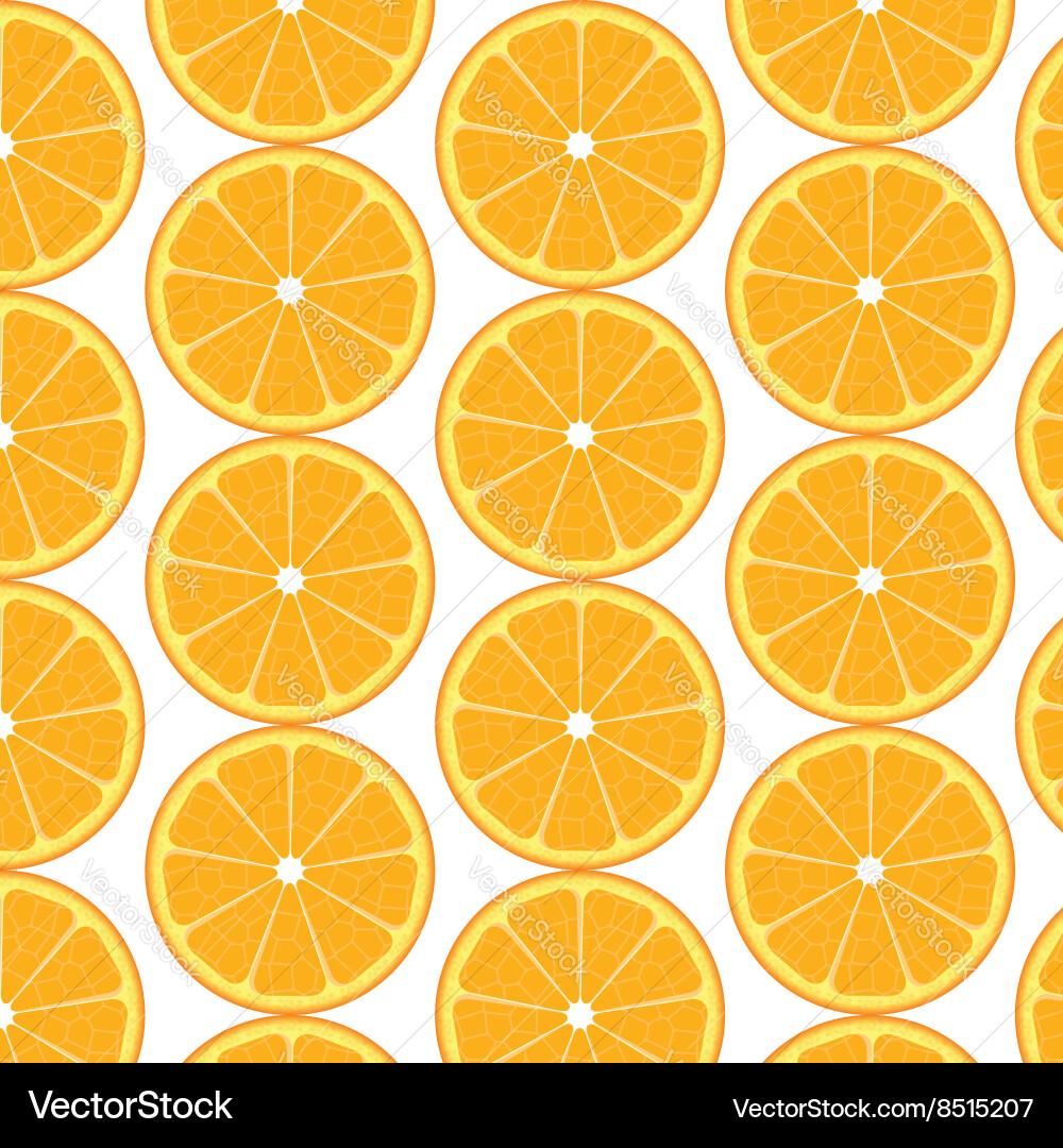 Pattern with oranges slices Vector Image