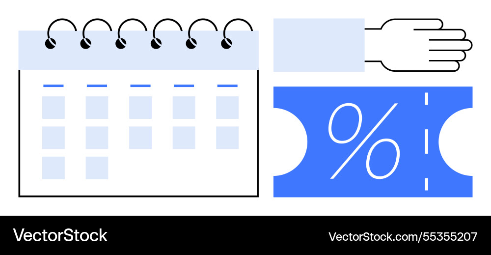 Planning schedule and organizing tasks vector image