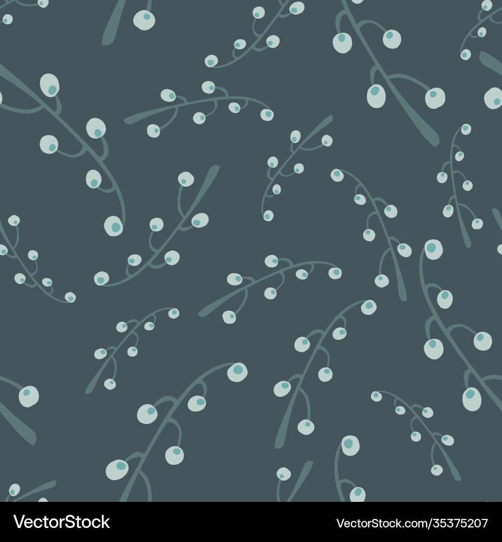 Random dark seamless pattern with berries Random dark seamless pattern with berries vector image