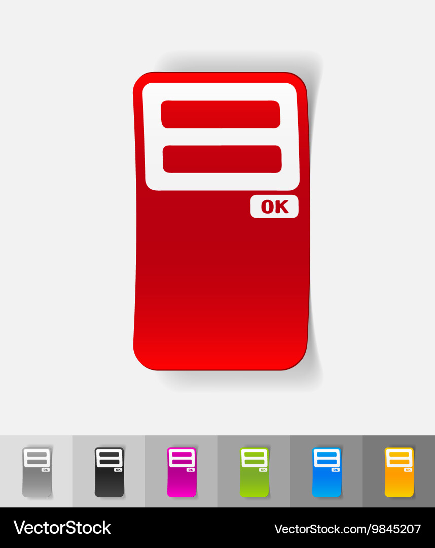 Realistic design element login form Vector Image