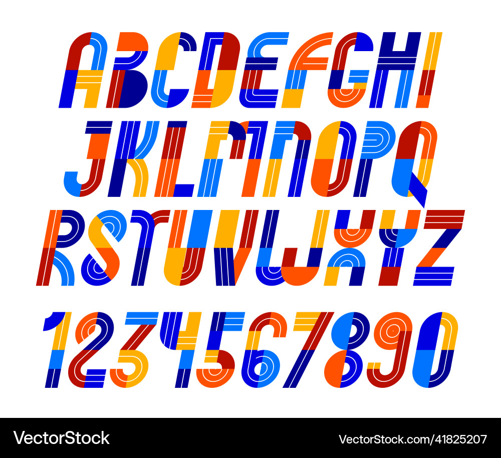 Retro Speed Font - Game Style Vector Image