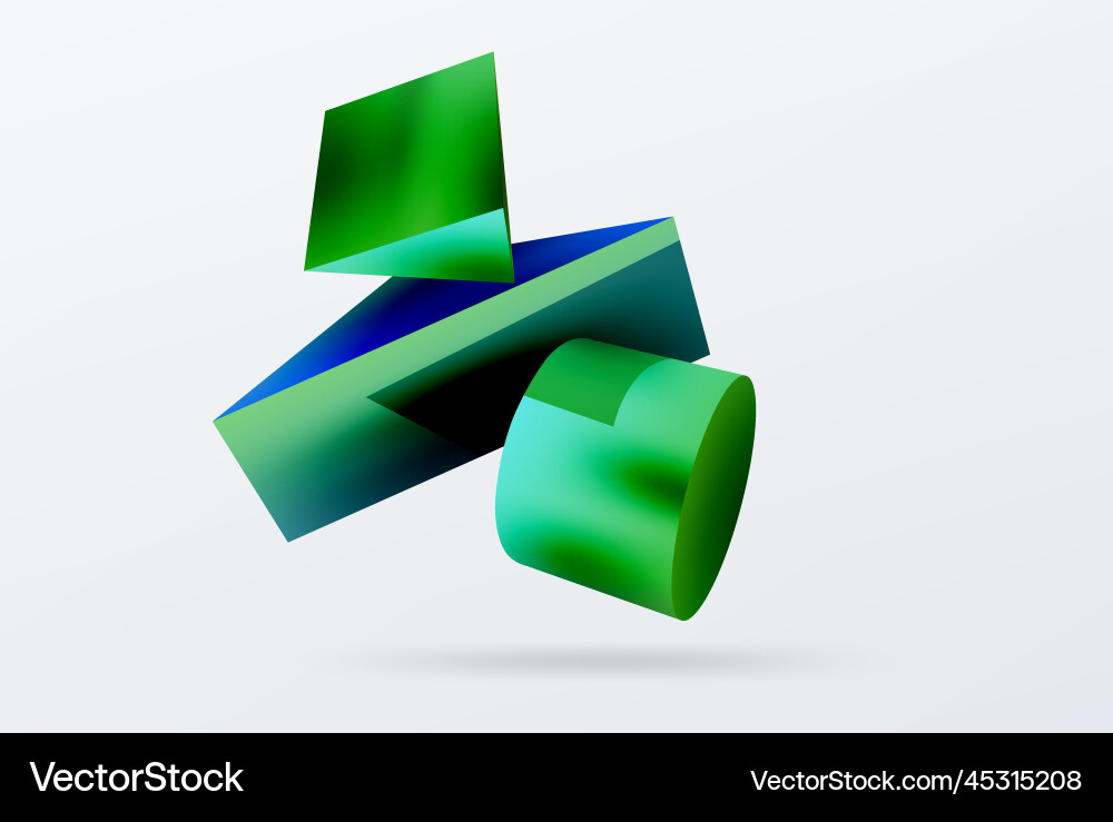 3d abstract background shapes triangle Vector Image