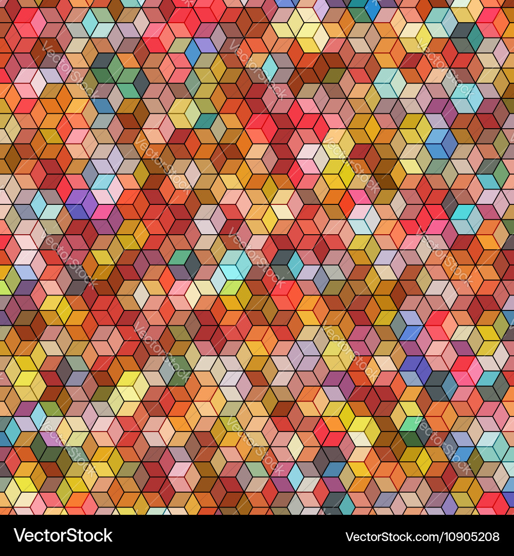 Abstract background with colorful hex polygons Vector Image