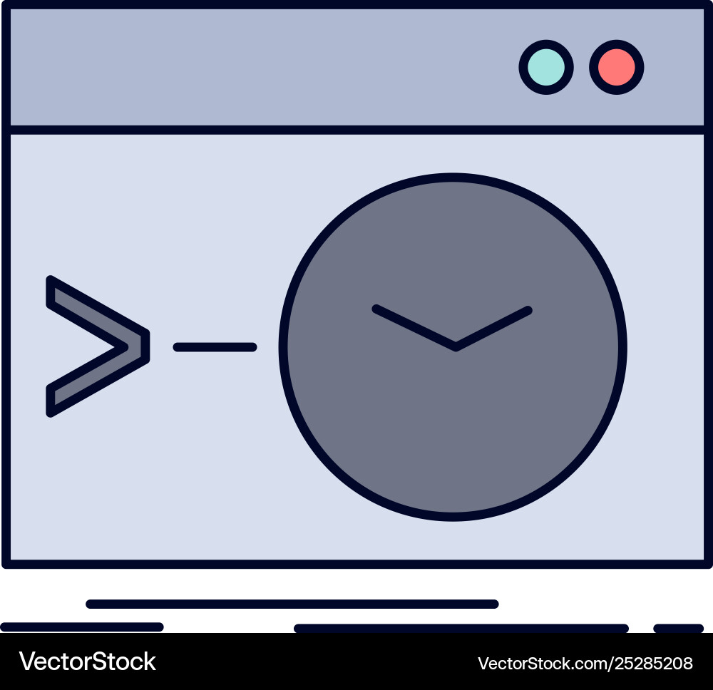 Admin command root software terminal flat color Admin command root software terminal flat color vector image
