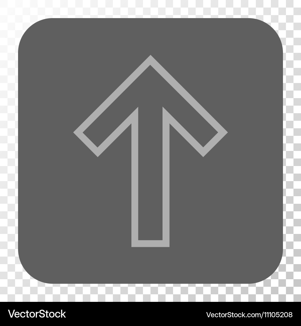 Arrow up rounded square button vector image