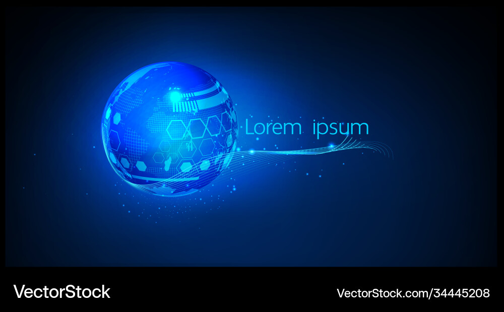 Digital datas on hologram screen using globe Digital datas on hologram screen using globe Vector Image