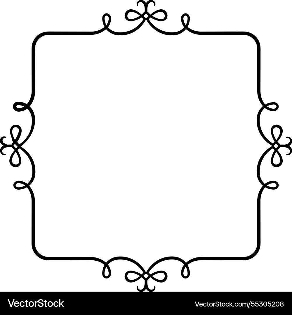 Eleganter quadratischer Rahmen mit komplizierten Dralls Eleganter quadratischer Rahmen mit komplizierten Dralls vektorbild