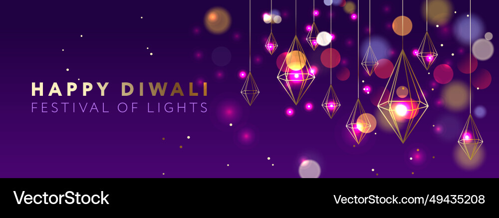 Happy diwali festival of lights creative modern Happy diwali festival of lights creative modern vector image