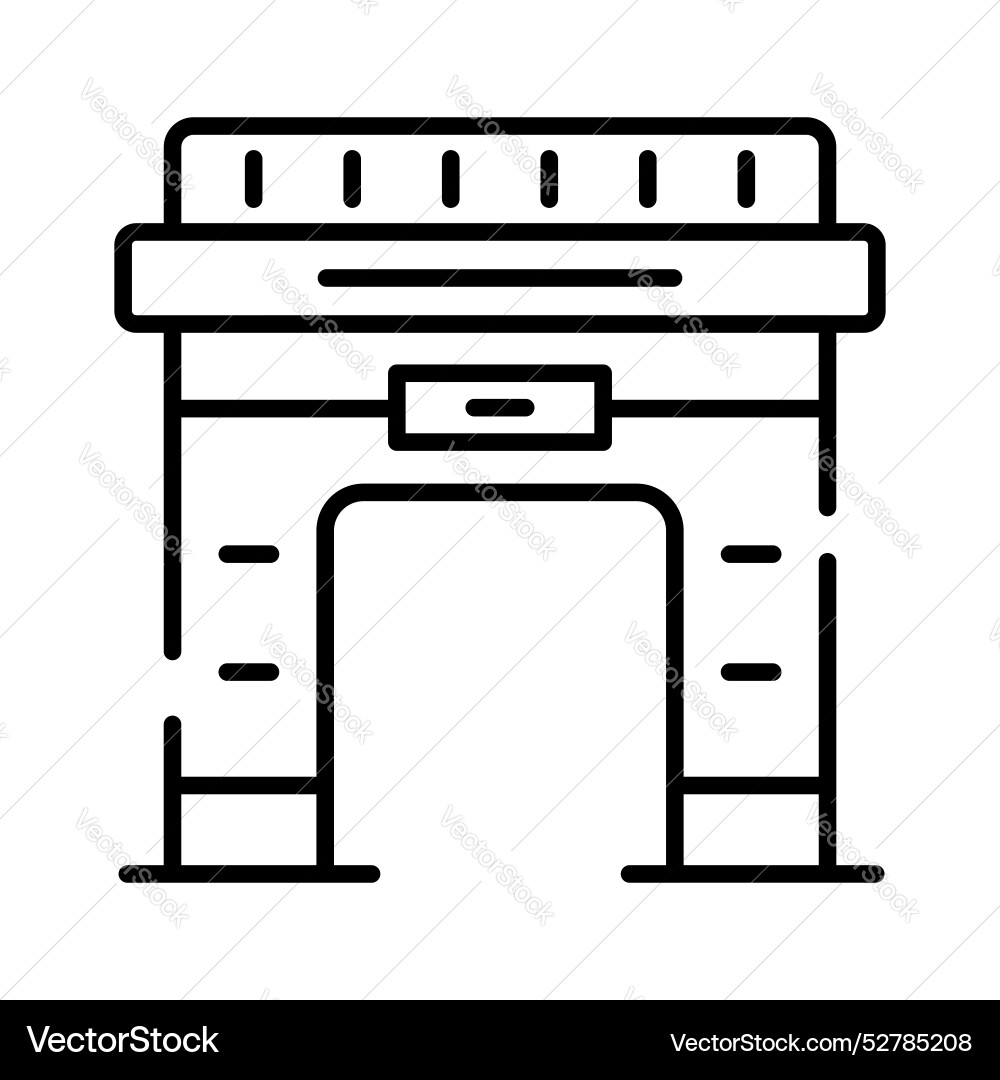 Modern icon of arc dde triomphe in customizable Vector Image