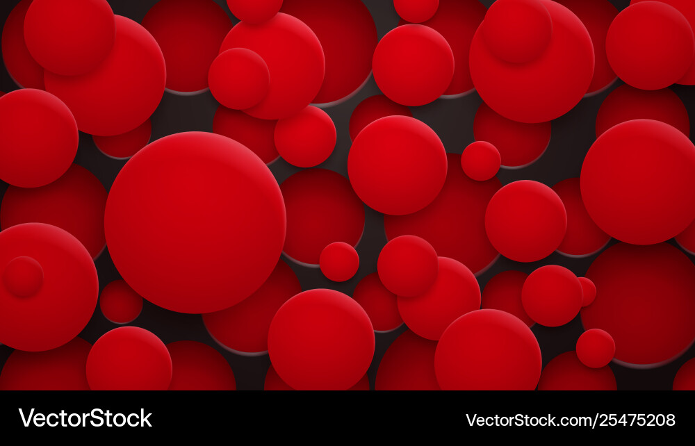Red Circles and Holes Abstract Background Vector Image