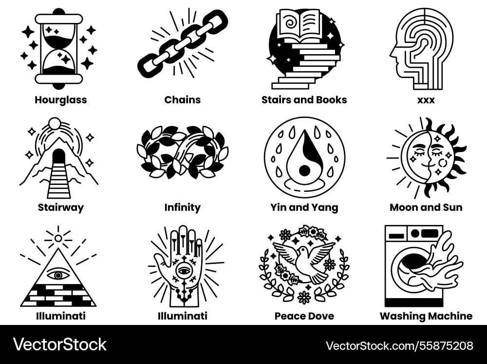 Set of in the concept emotion and imagination Set of in the concept emotion and imagination vector image