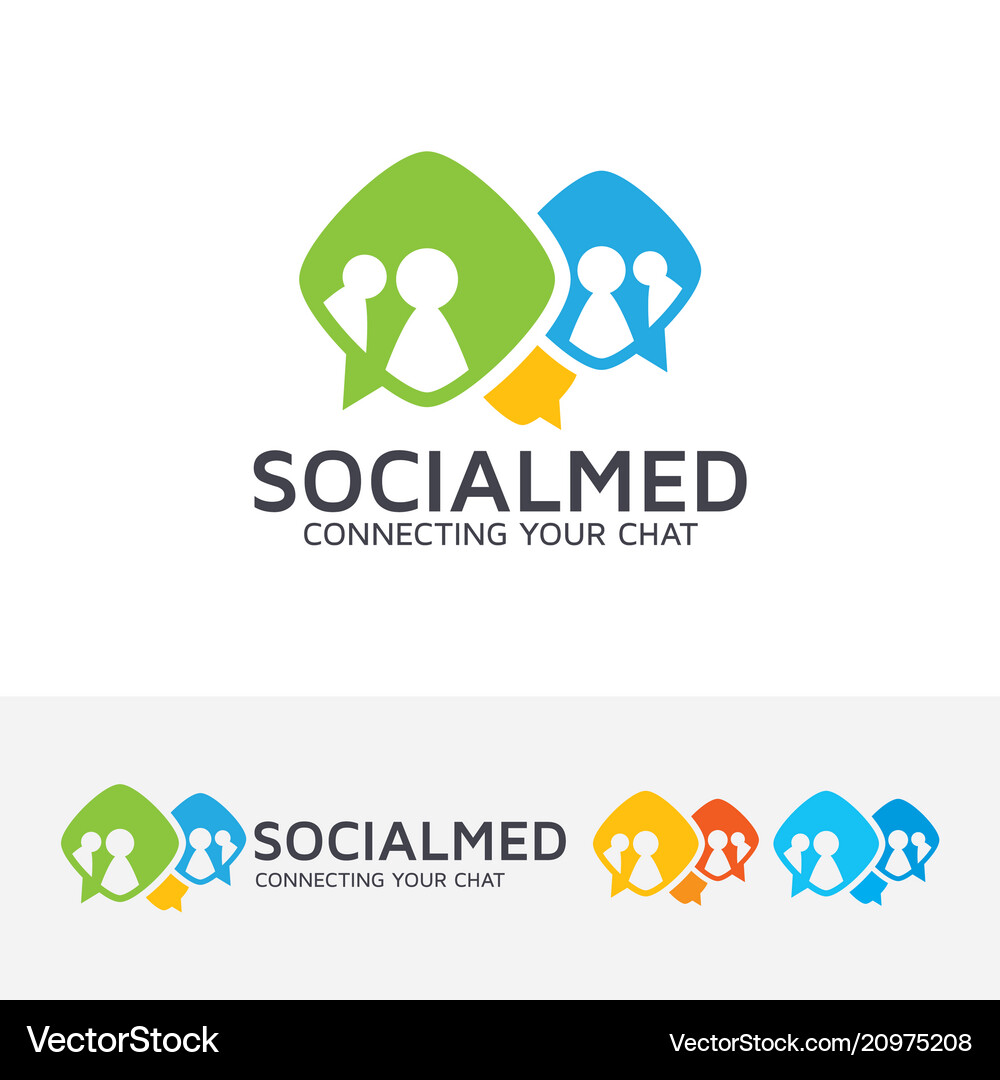 Social Media Logo Template Vector Image