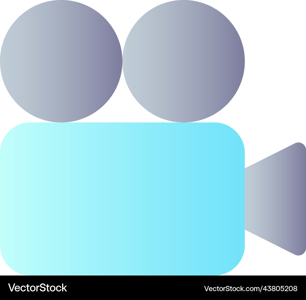 Video camera flat gradient color ui icon Video camera flat gradient color ui icon vector image