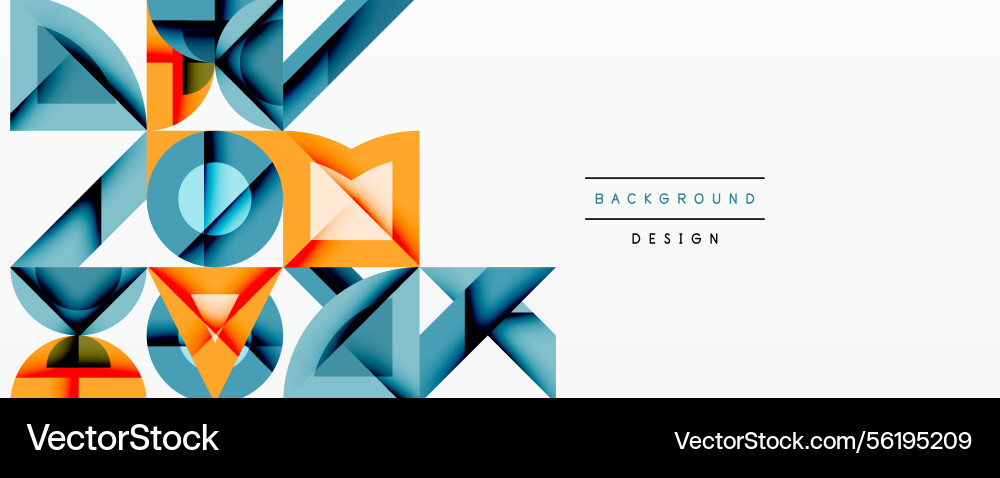 Abstract geometric shapes overlap creating modern Vector Image