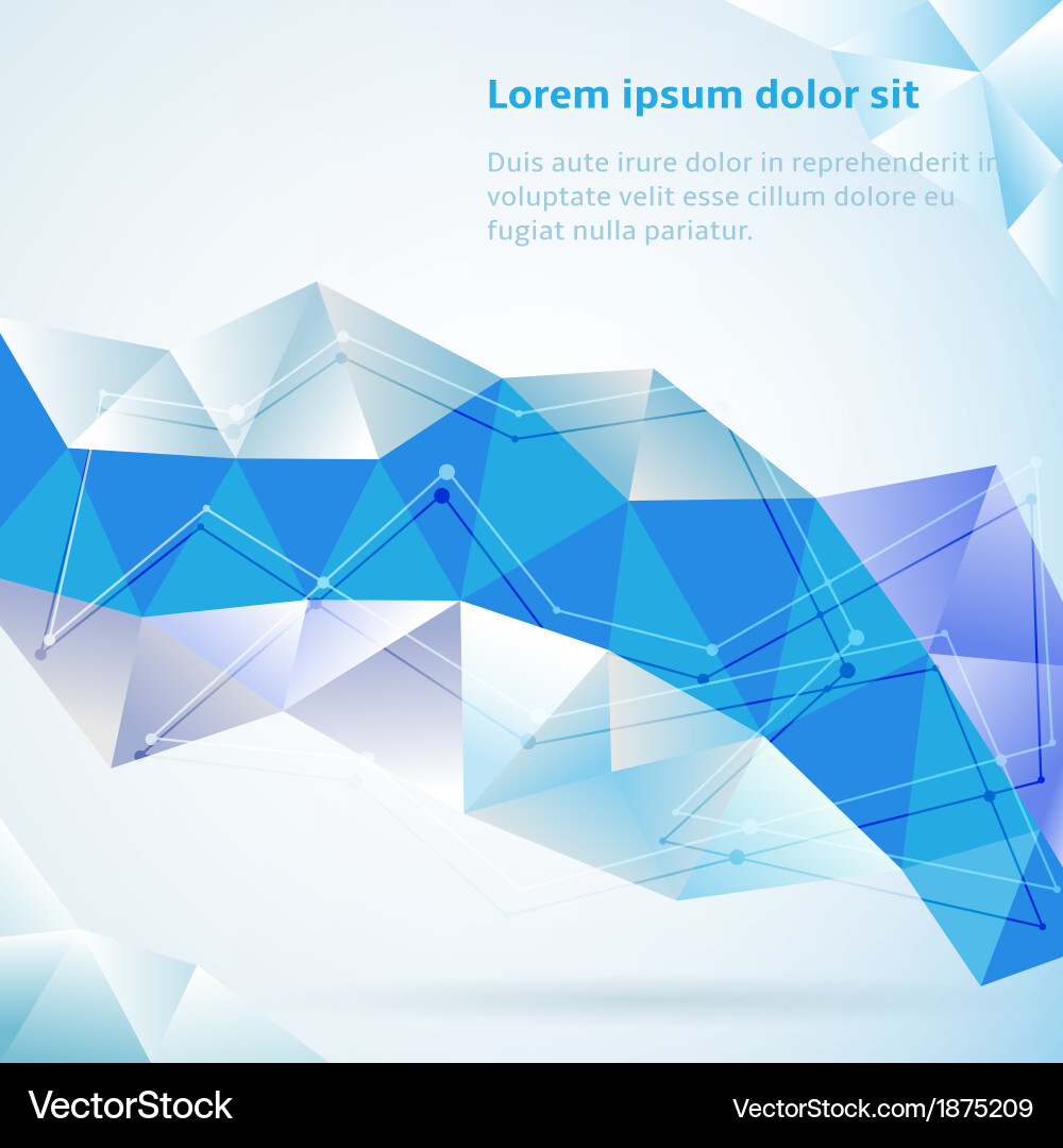 Blue abstract geometric background Royalty Free Vector Image