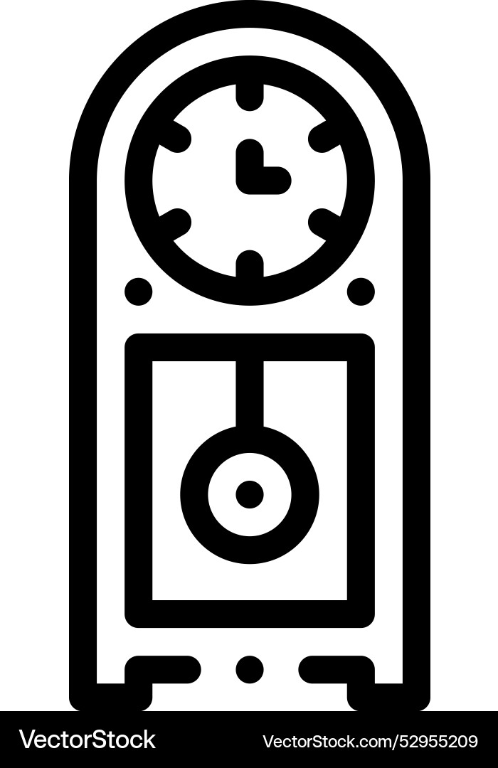 Cuckoo clock icon thin linear style design Cuckoo clock icon thin linear style design vector image