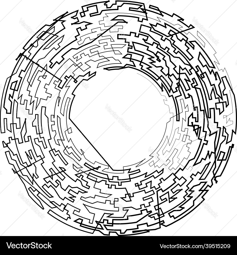 Geometric random circular element abstract Vector Image