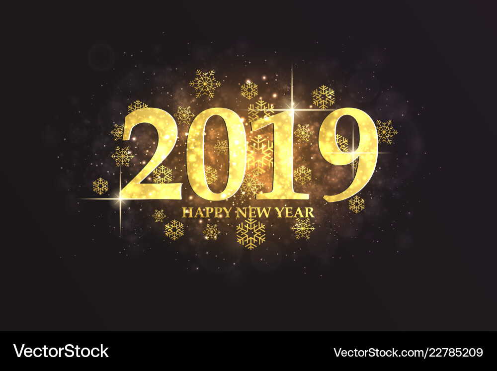 Holiday new year card 2019 Holiday new year card 2019 vector image