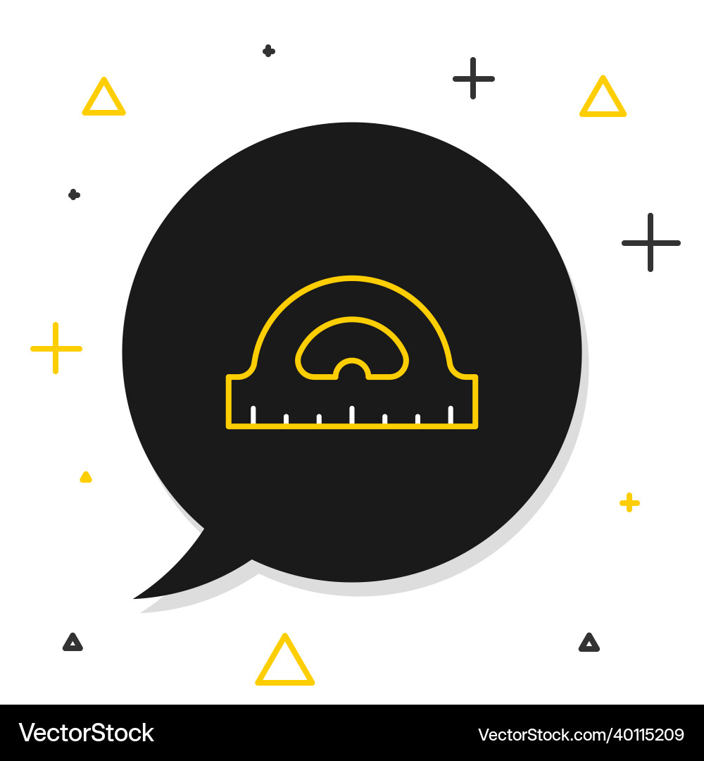 Line protractor grid for measuring degrees icon Line protractor grid for measuring degrees icon vector image