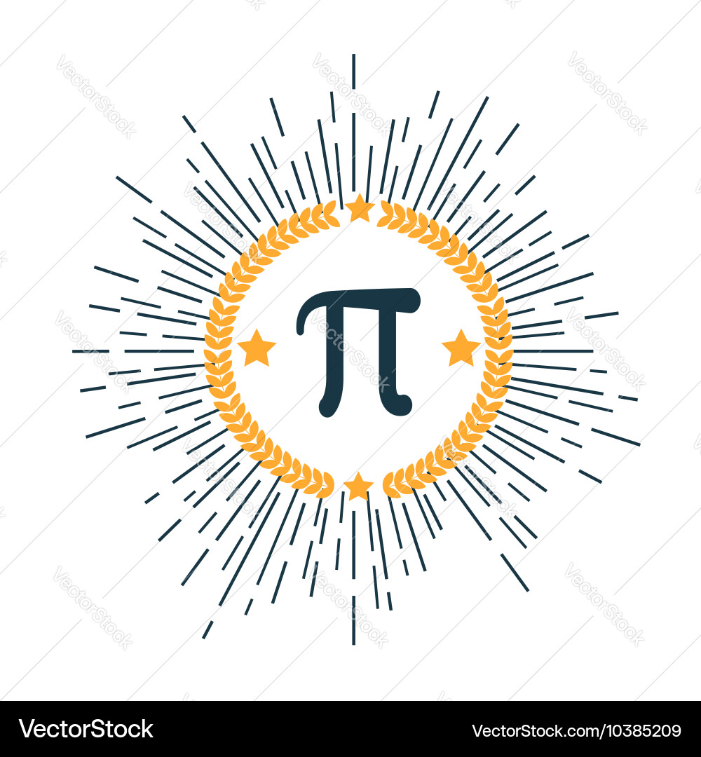 Mathematic pi icon flat Vector Image