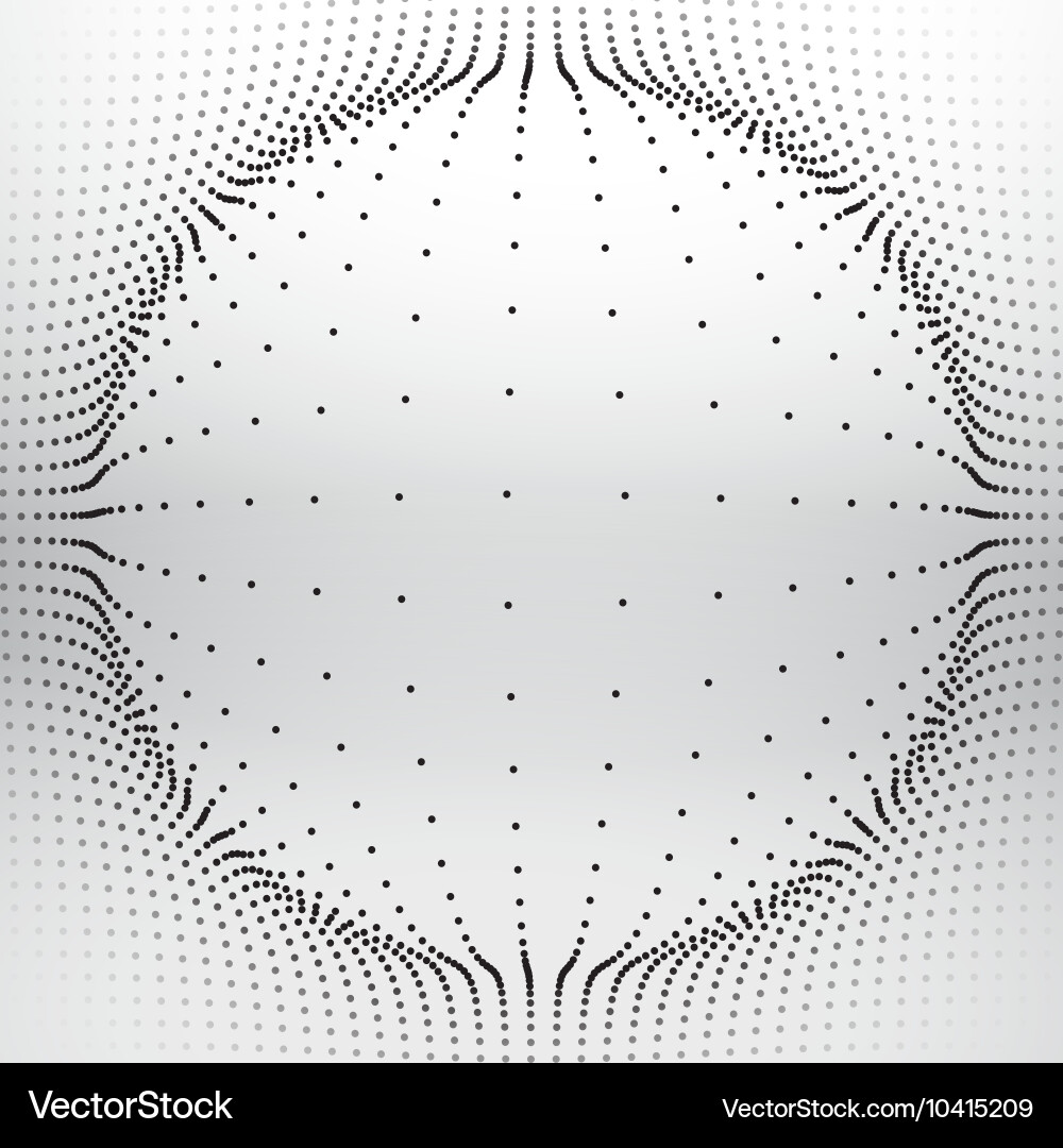Mesh sphere made with circular dots Vector Image
