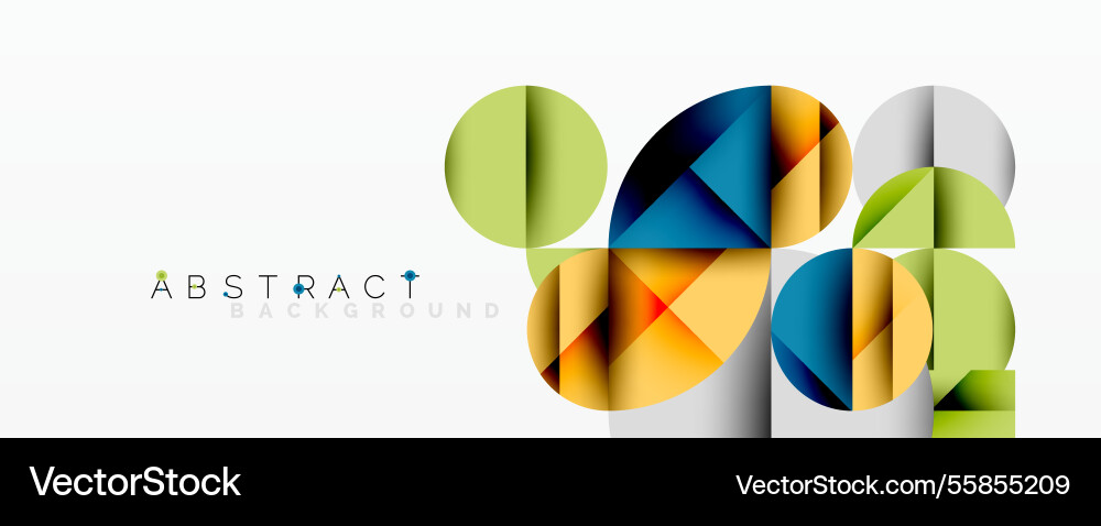 Modern abstract composition with layered circles Vector Image