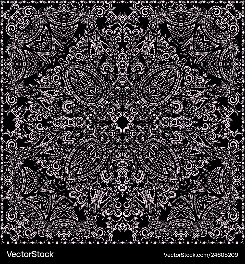 Paisley Bandana - Classic Ethnic Print vector image