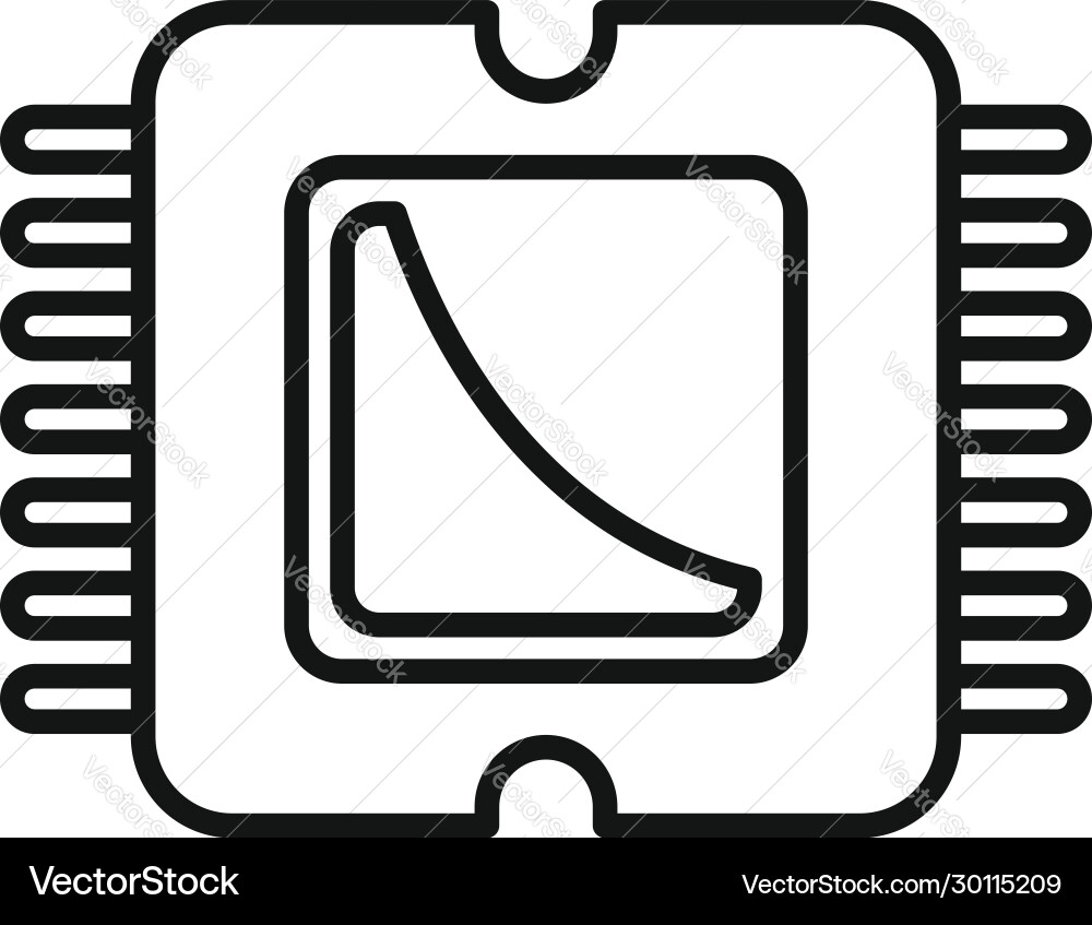 Phone processor icon outline style Phone processor icon outline style vector image