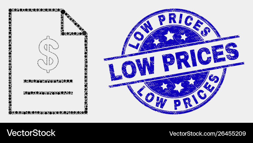 Pixel price list page icon and scratched Pixel price list page icon and scratched vector image