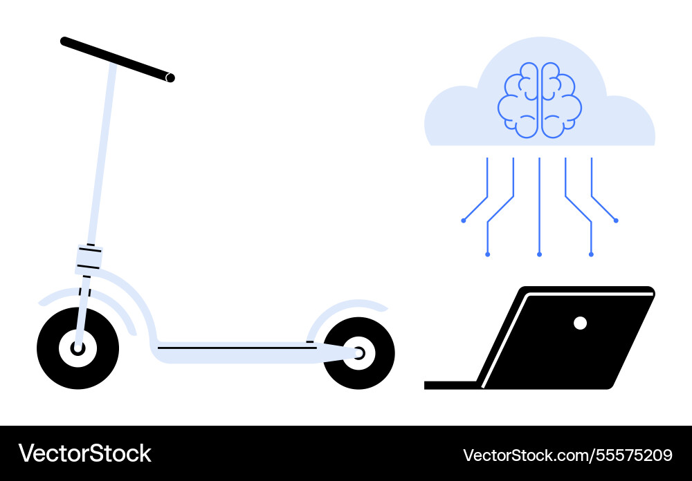 Technology integration in urban mobility using e Technology integration in urban mobility using e vector image