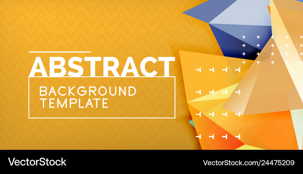 Triangular low poly background design vector image