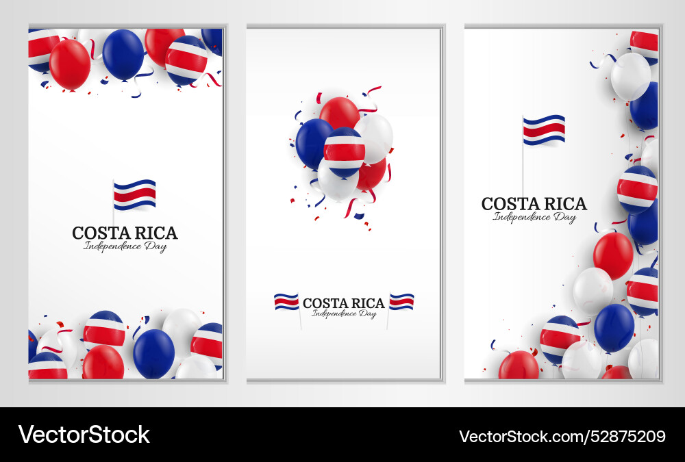 Unabhängigkeitstag in costa rica Unabhängigkeitstag in costa rica vektorbild