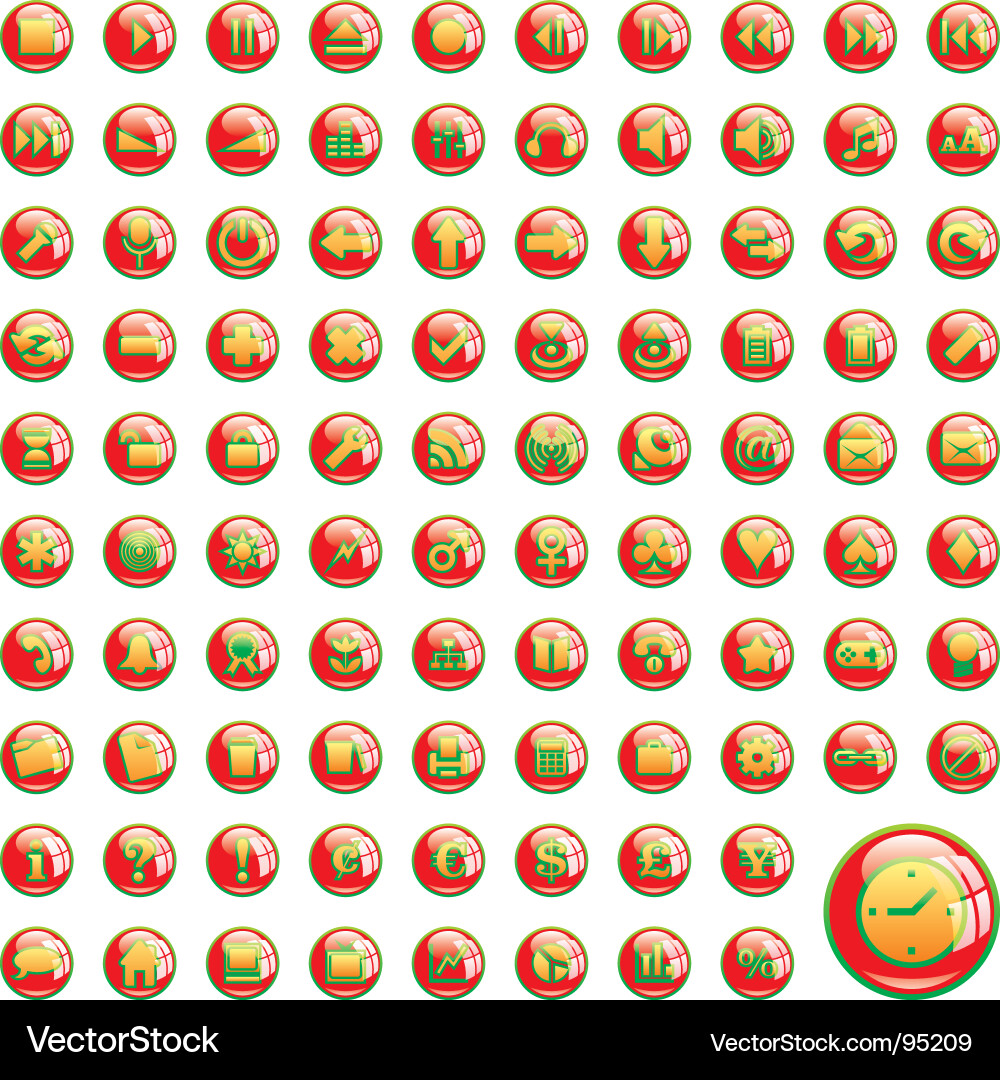 Web icon set vector image