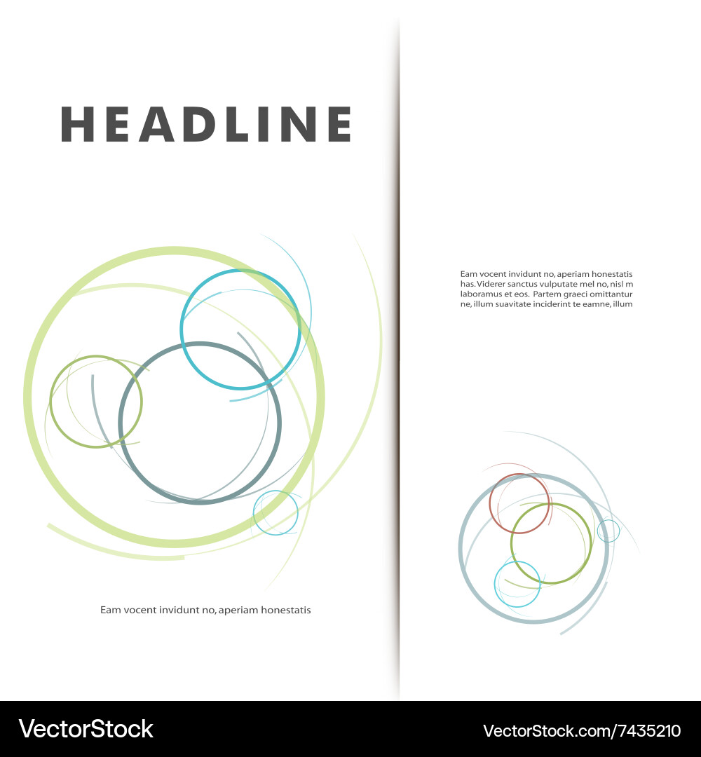 Abstract Circles and Lines Vector Image