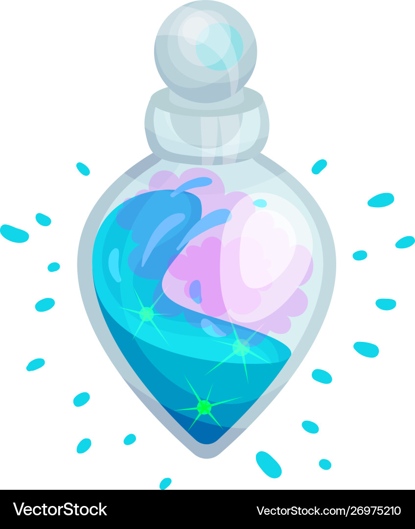 Blue Elixir Flask vector image