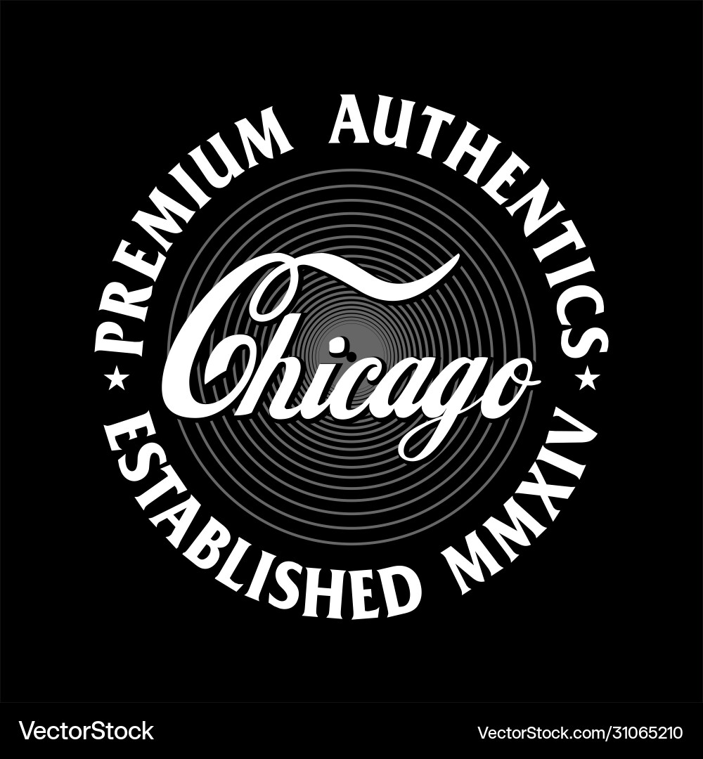 Chicago premium authentics vintage fashion design Vector Image