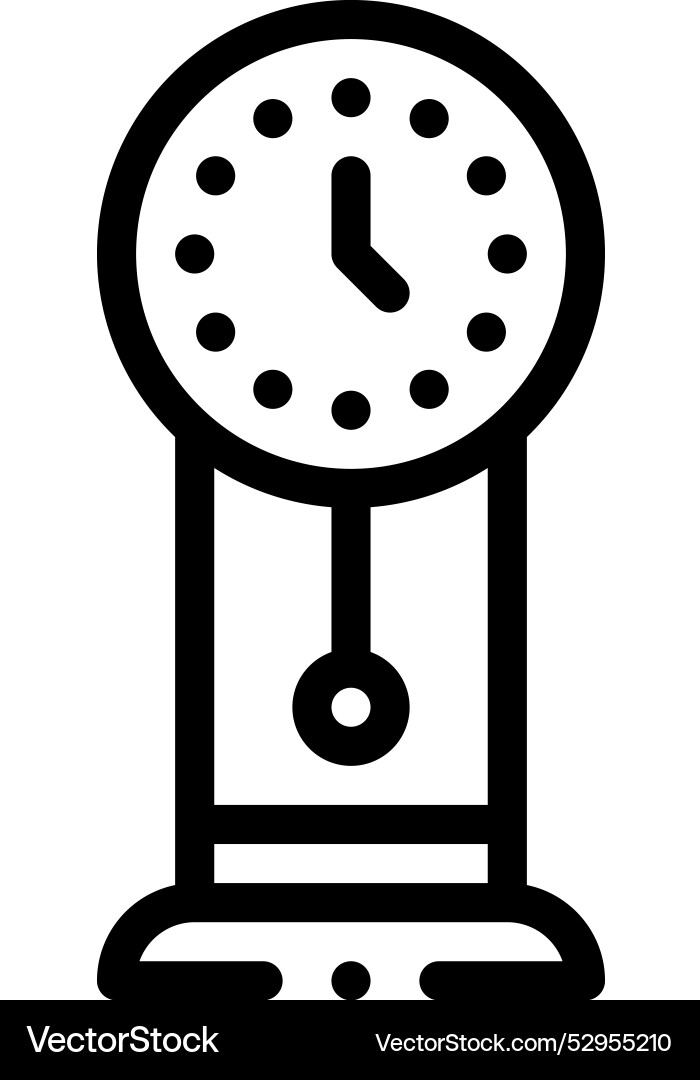 Cuckoo clock icon thin linear style design Cuckoo clock icon thin linear style design vector image