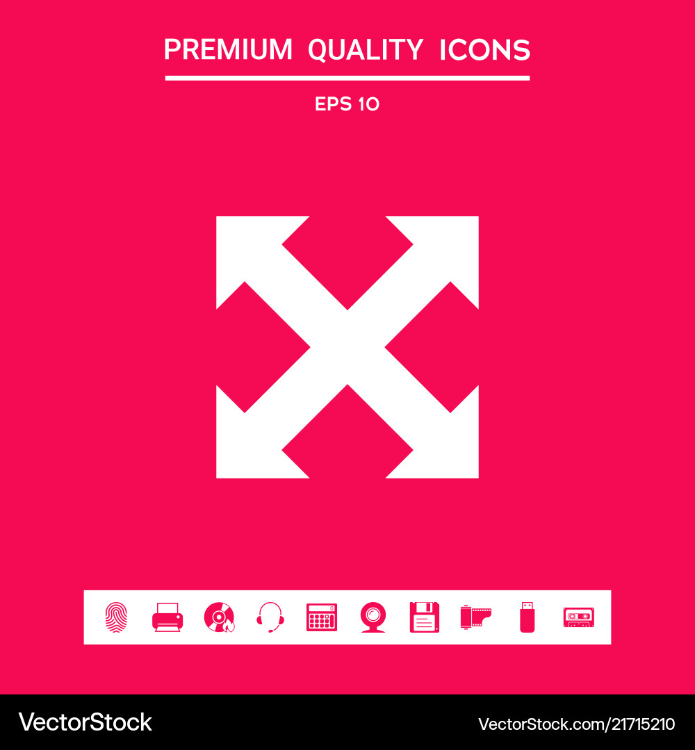 Extend resize enlarge icon graphic elements Vector Image