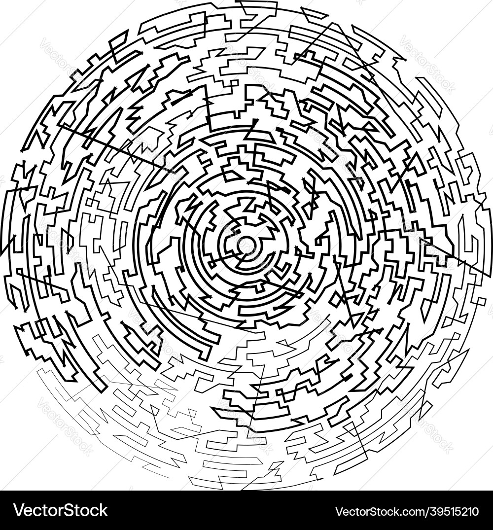 Geometric random circular element abstract Vector Image