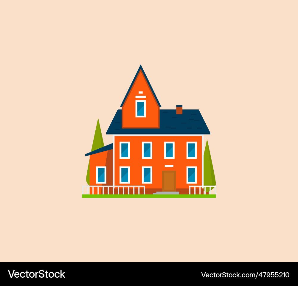 House or apartments family american townhouse House or apartments family american townhouse vector image