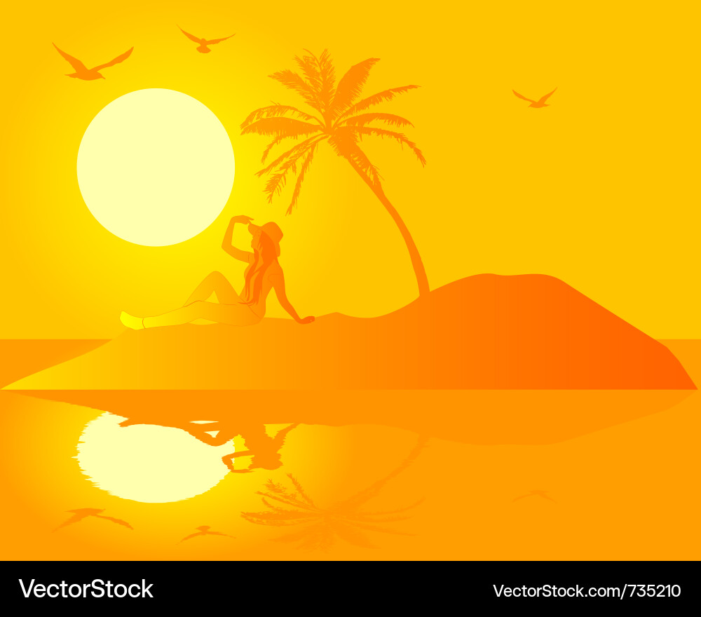 Island girl Vector Image