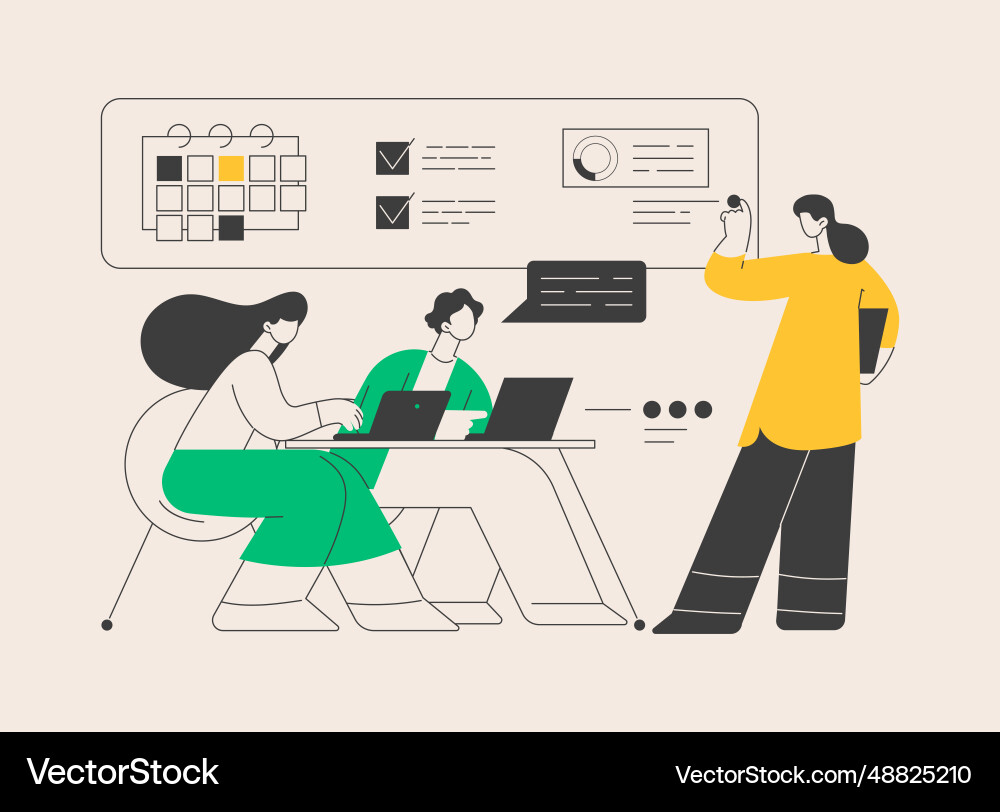 Managers workshop abstract concept Vector Image