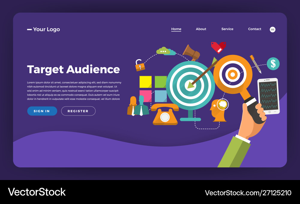 Mock-up design website flat concept Mock-up design website flat concept vector image