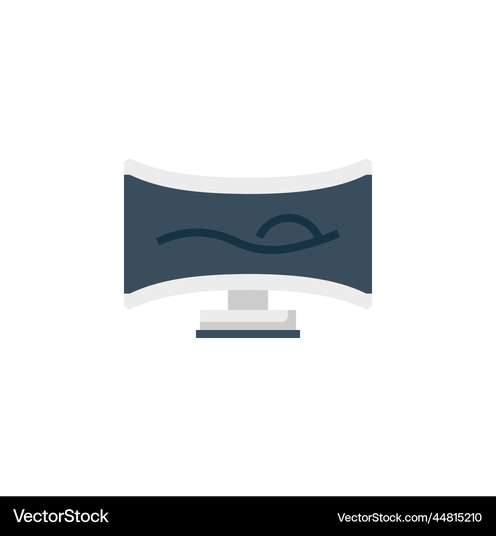 Monitor icon computer component flat style vector image