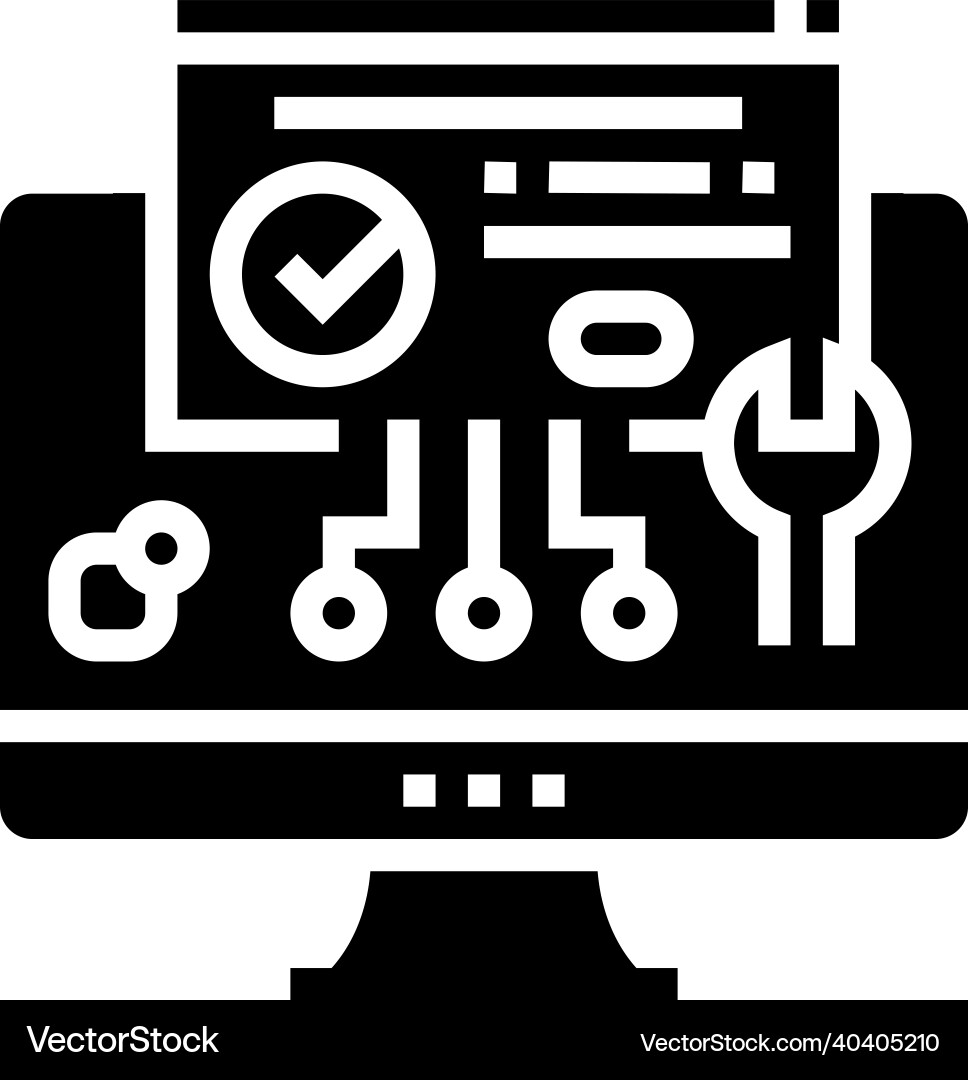 Plugin program glyph icon Vector Image