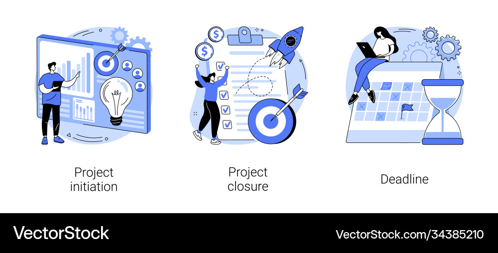Project lifecycle abstract concept vector image