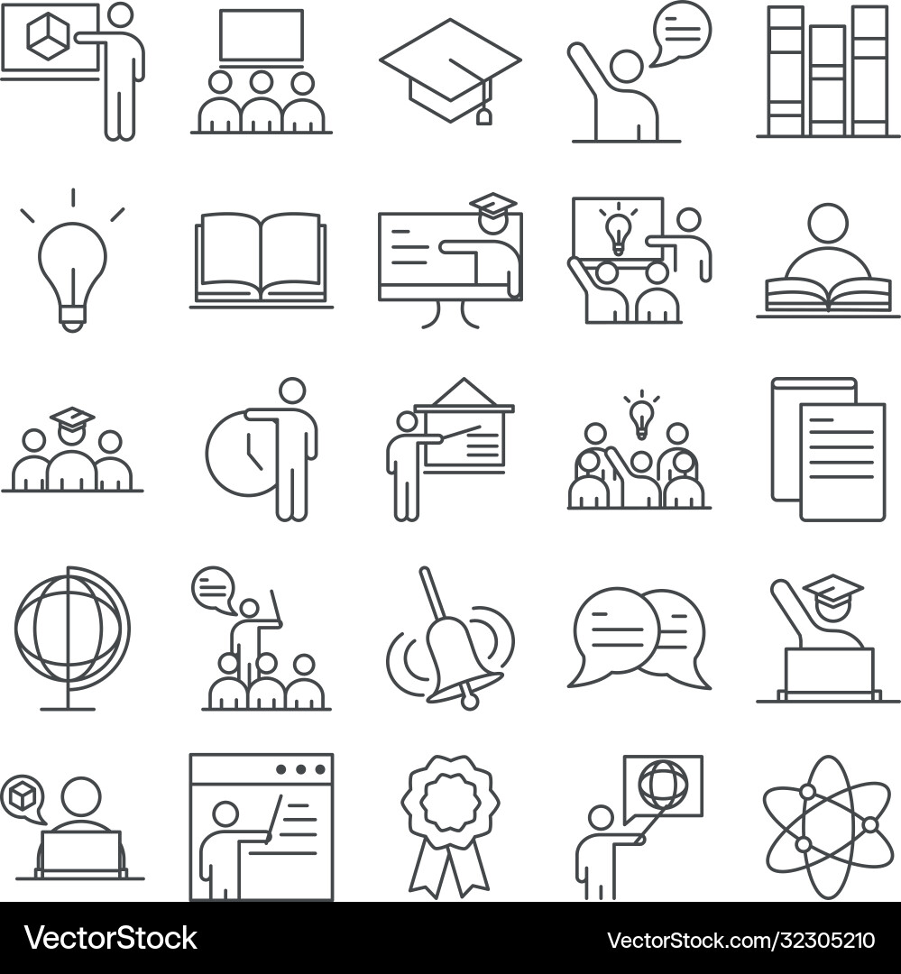 Teach school education learn knowledge Royalty Free Vector