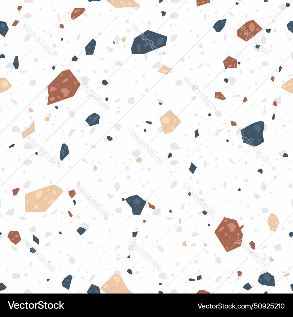 Terrazzo texture seamless pattern Royalty Free Vector Image