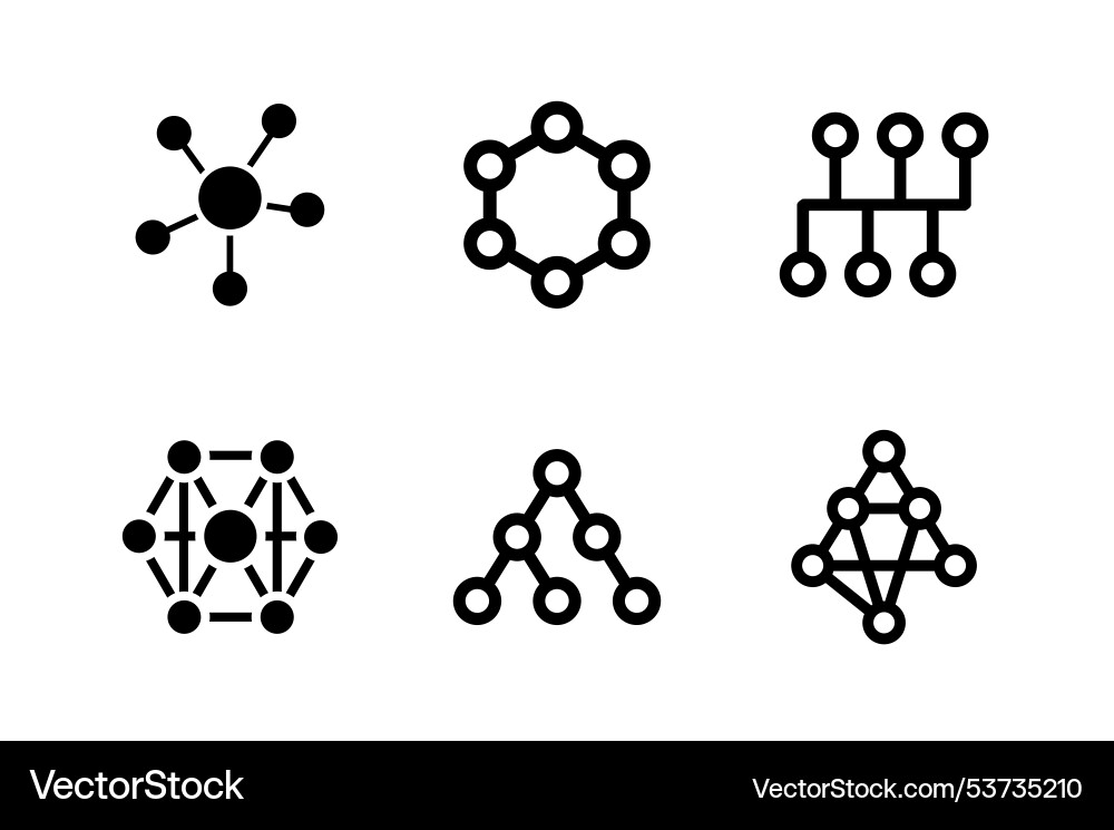 Topology of computer network Vector Image